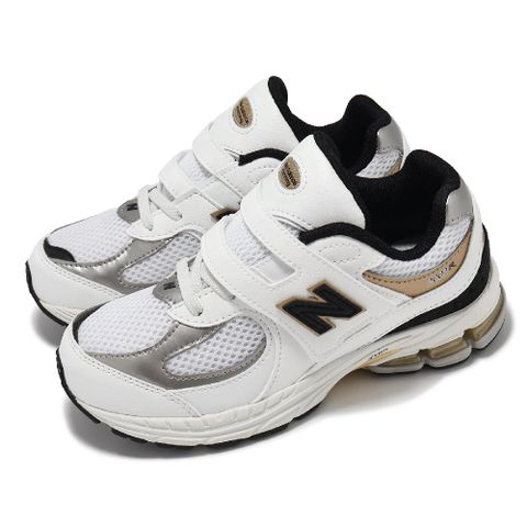 NEW BALANCE 紐巴倫 休閒鞋 2002R 中童 寬楦 黑 白 魔鬼氈 小朋友 千禧跑鞋 NB PV2002PS-W