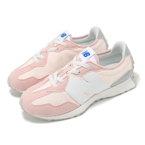 NEW BALANCE 紐巴倫 休閒鞋 327 中童 寬楦 中古粉 雨雲灰 麂皮 尼龍 小朋友 運動鞋 NB PH327CK-W