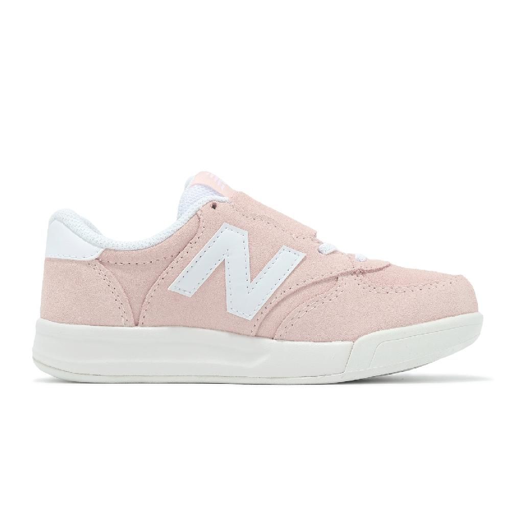 New Balance 紐巴倫 童鞋 300 寬楦 粉紅 白 中童 小朋友 魔鬼氈 運動鞋 麂皮 NB PO300SP-W