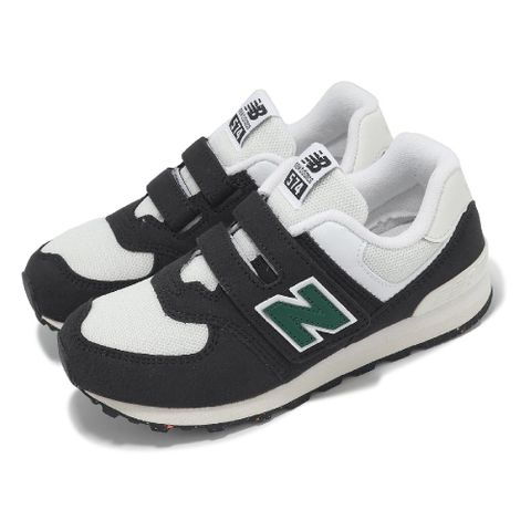 NEW BALANCE New Balance 紐巴倫 童鞋 574 寬楦 黑 沼綠 中童 復古 經典 親子鞋 魔鬼氈 休閒鞋 NB PV574RBG-W