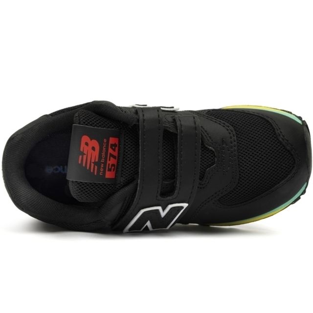 NEW BALANCE New Balance 574 PV574KIF 中童 休閒鞋 經典 復古 W寬楦 NB 574 魔鬼氈 彩虹底 黑