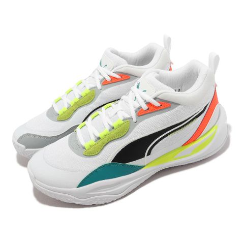 PUMA 籃球鞋 Playmaker Pro 男鞋 白 黑 橘 緩衝 回彈 運動鞋 低筒 37757202