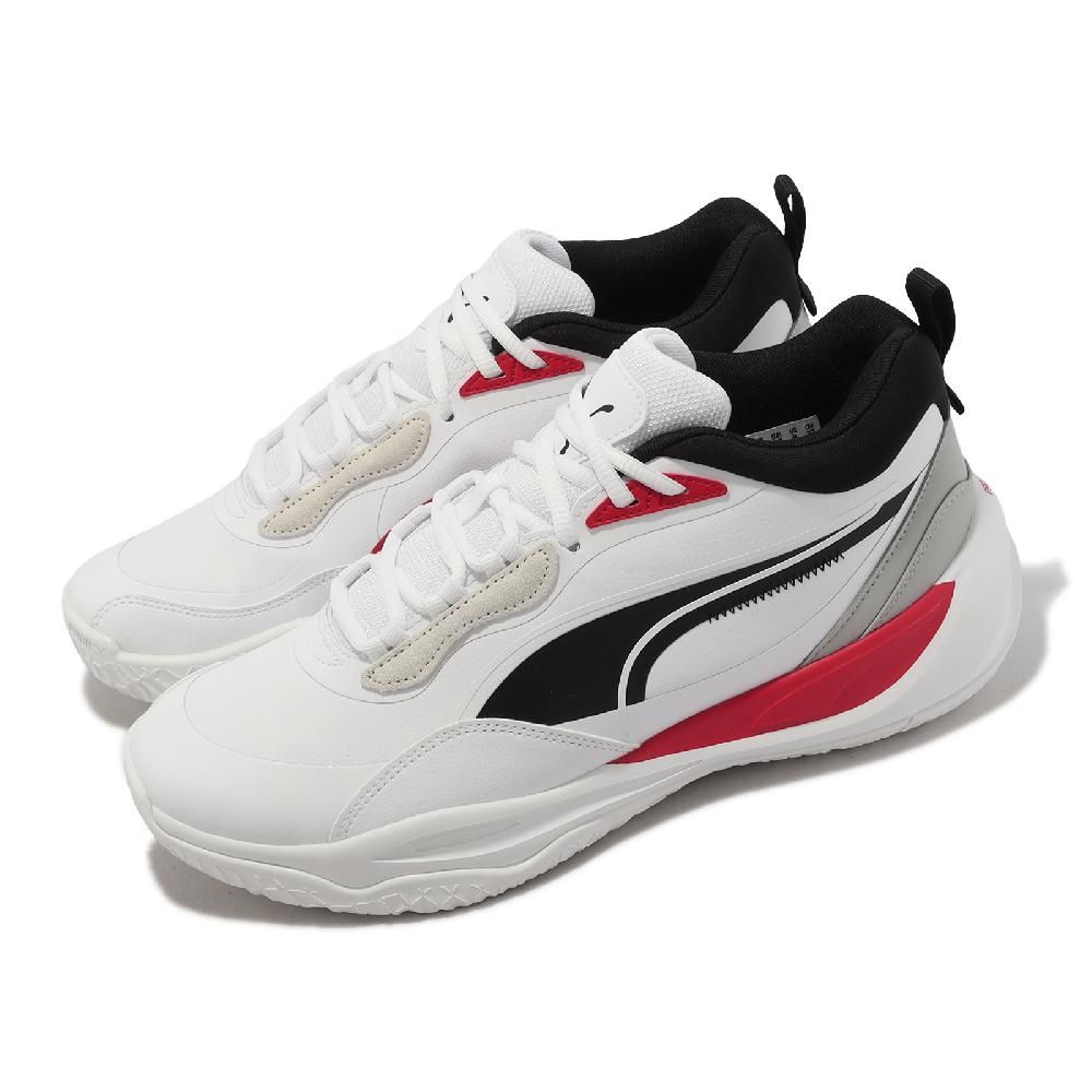 PUMA  彪馬 籃球鞋 Playmaker Pro Plus 男鞋 女鞋 白 紅 回彈 緩衝 運動鞋 37915601