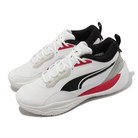 PUMA 彪馬 籃球鞋 Playmaker Pro Plus 男鞋 女鞋 白 紅 回彈 緩衝 運動鞋 37915601