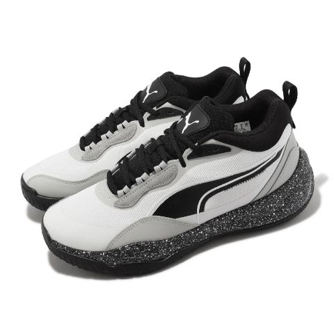 PUMA 彪馬 籃球鞋 Playmaker Pro Splatter 灰 黑 男鞋 回彈 緩震 實戰 運動鞋 37757606