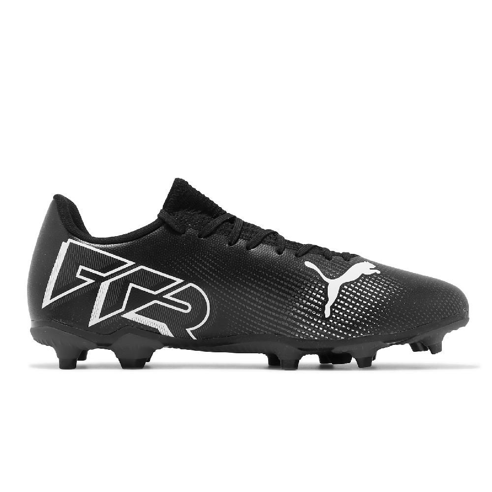PUMA 彪馬  彪馬 足球鞋 Future 7 Play FG/AG 男鞋 黑 白 皮革 支撐 人工草皮 短草皮 運動鞋 10772302