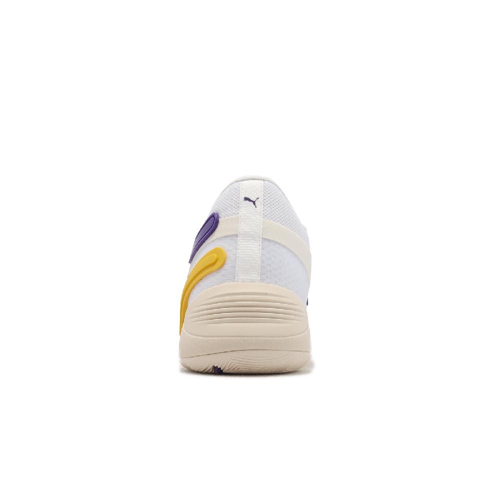 PUMA  籃球鞋 TRC Blaze Court 男鞋 白 奶油 紫黃 Lakers 湖人配色 低筒 運動鞋 37658207