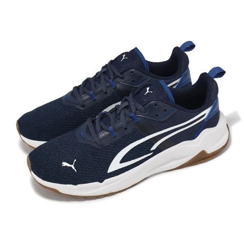 PUMA 彪馬 慢跑鞋 Stride 男鞋 藍 白 麂皮 皮革 緩衝 運動鞋 38942215