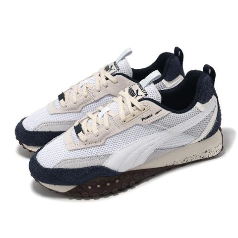 Puma 彪馬 休閒鞋 Blktop Rider Preppy 男鞋 女鞋 白 藍 麂皮 拼接 緩衝 情侶鞋 39587502