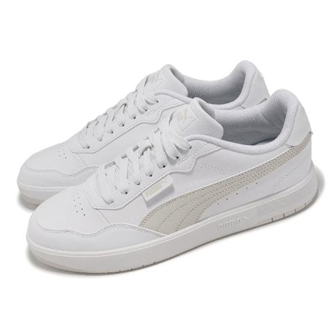 PUMA 彪馬 休閒鞋 Court Ultra Lite 男鞋 女鞋 白 米灰 皮革 小白鞋 情侶鞋 38937110