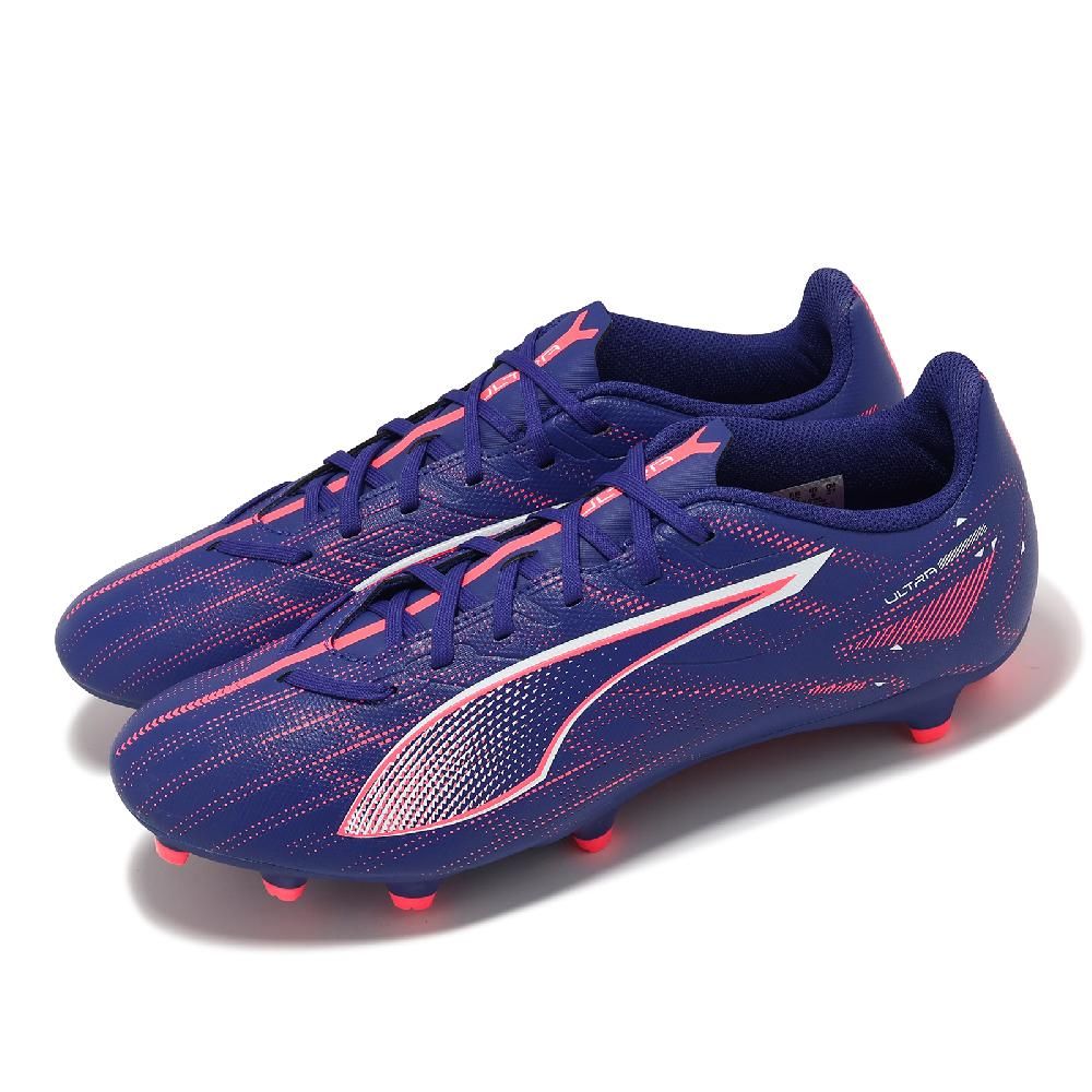 PUMA  彪馬 足球鞋 Ultra 5 Play FG/AG 男鞋 紫 橘 抓地 人工短草皮 運動鞋 10768901