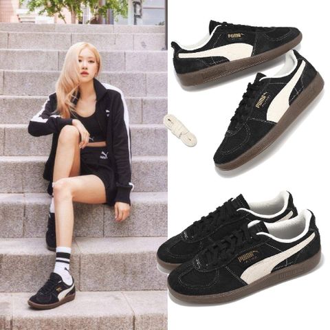 PUMA 彪馬 德訓鞋 Palermo Vintage 男鞋 女鞋 黑 米白 麂皮 復古 休閒鞋 ROSE著用款 39684104