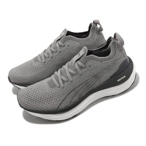 PUMA 彪馬 彪馬 慢跑鞋 ForeverRun Nitro Knit 男鞋 灰 針織鞋面 緩震 氮氣中底 運動鞋 37913903