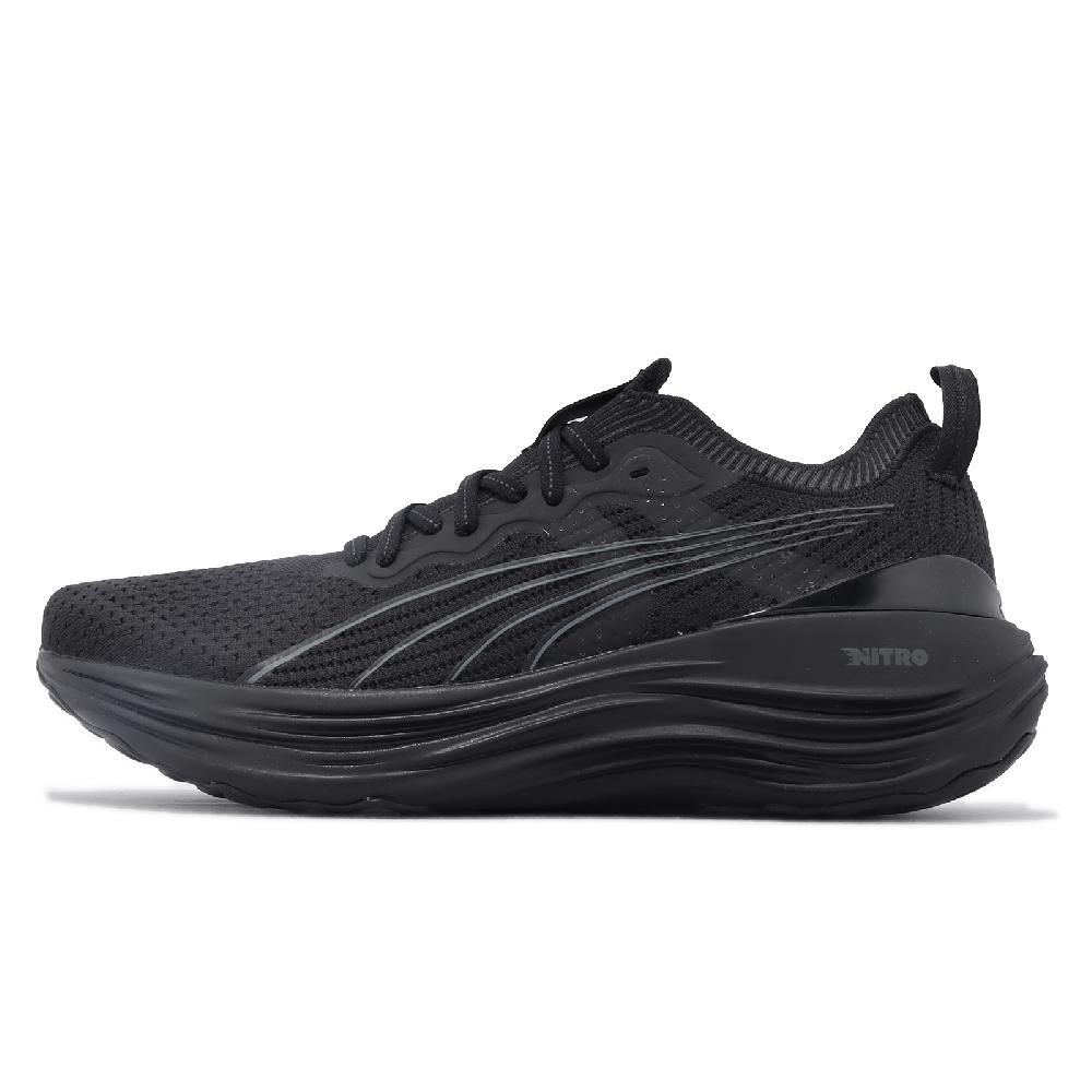 PUMA  彪馬 慢跑鞋 ForeverRun Nitro Knit 男鞋 黑 針織鞋面 氮氣中底 緩衝 路跑 運動鞋 37913901