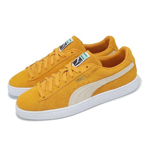 PUMA 彪馬 Puma 彪馬 休閒鞋 Suede Classic XXI 男鞋 橘黃 白 麂皮 撞色 復古 板鞋 37491597