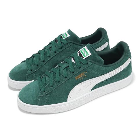 Puma 彪馬 休閒鞋 Suede Classic 男鞋 祖母綠 白 麂皮 復古 板鞋 39978115