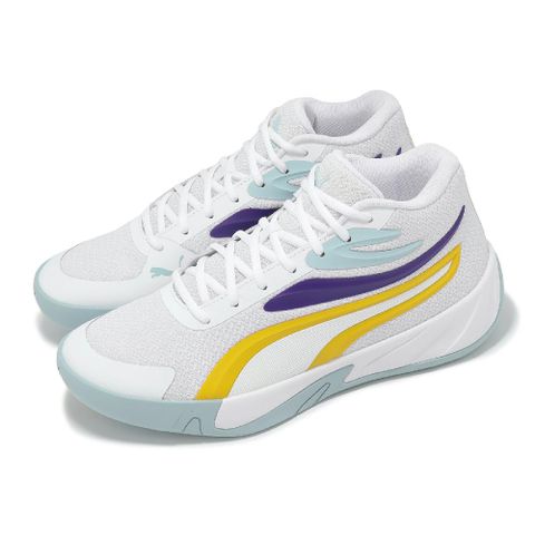 PUMA Puma 彪馬 籃球鞋 Court Pro 男鞋 白 紫 黃 緩衝 入門款 運動鞋 31082905