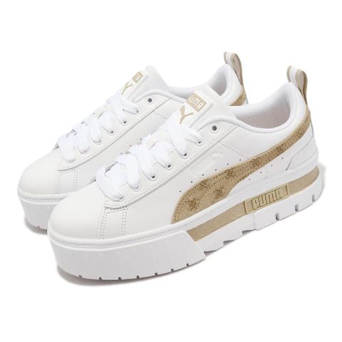 PUMA 休閒鞋 Mayze T7 Wns 女鞋 白 卡其 奶茶色 厚底 小白鞋 經典款 百搭 38871201