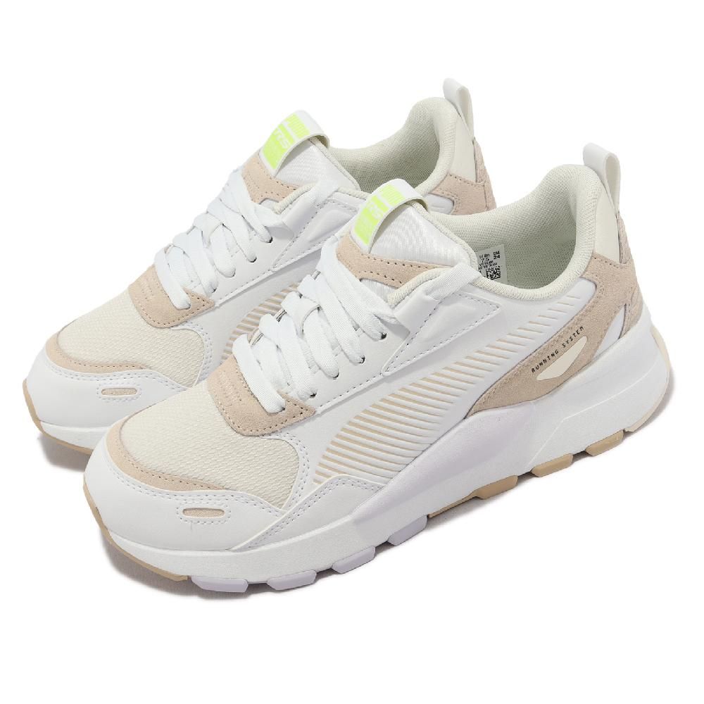 PUMA  彪馬 休閒鞋 RS 3.0 Satin Wns 女鞋 白 米白 微厚底 皮革 麂皮 復古 39286701