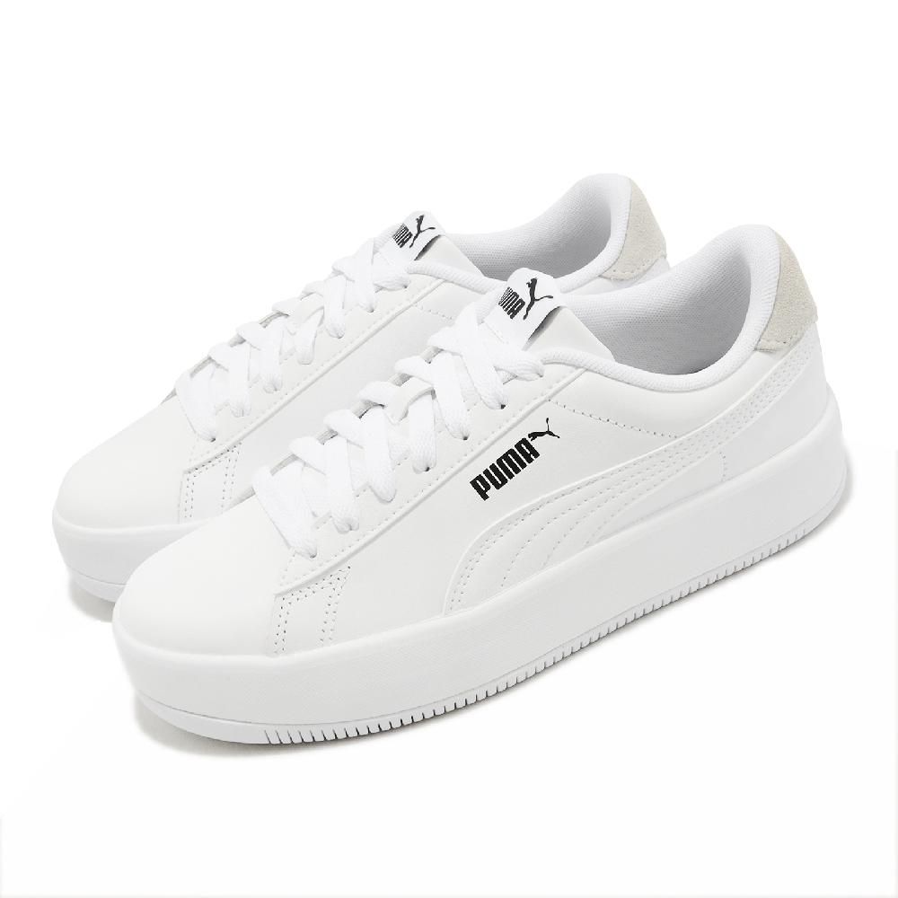 PUMA  休閒鞋 Lily Platform L Wns 女鞋 白 灰 皮革 增高 厚底 小白鞋 38461701