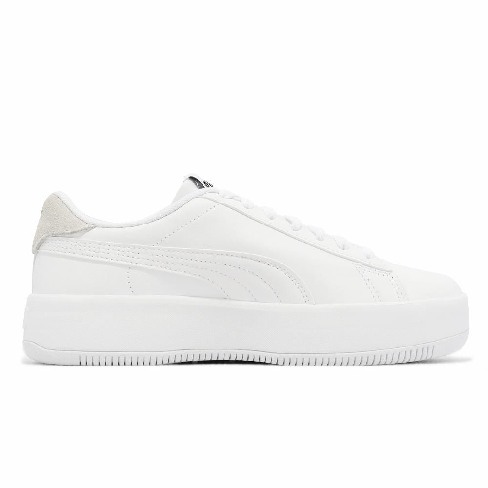 PUMA  休閒鞋 Lily Platform L Wns 女鞋 白 灰 皮革 增高 厚底 小白鞋 38461701