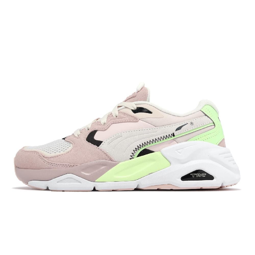 PUMA  彪馬 休閒鞋 TRC Mira Supersoft Wns 女鞋 粉紅 綠 麂皮 復古 微厚底 38675101