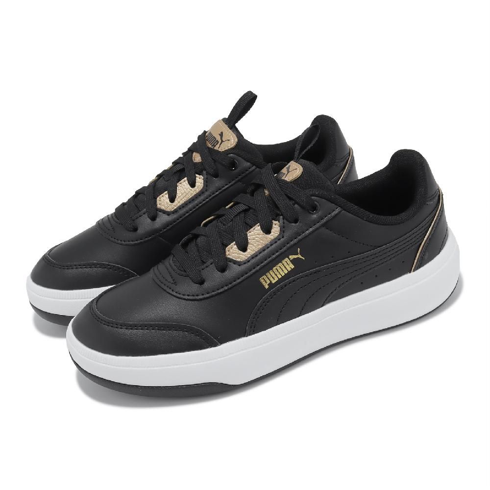 PUMA  彪馬 休閒鞋 Tori Pop-Up Metallics 女鞋 黑 白 皮革 緩衝 微厚底 增高 運動鞋  39249001