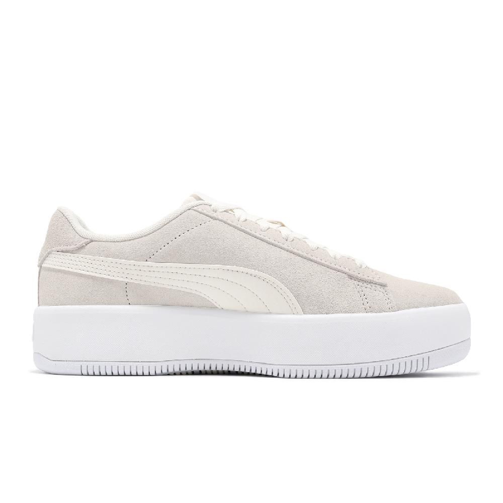 PUMA  彪馬 休閒鞋 Lily Platform SD Wns 女鞋 米白 白 麂皮 微增高 低筒 小白鞋 38773901