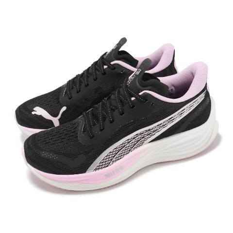 PUMA 彪馬 彪馬 慢跑鞋 Velocity Nitro 3 Wn 女鞋 黑 粉紅 緩衝 氮氣中底 路跑 運動鞋 37774902