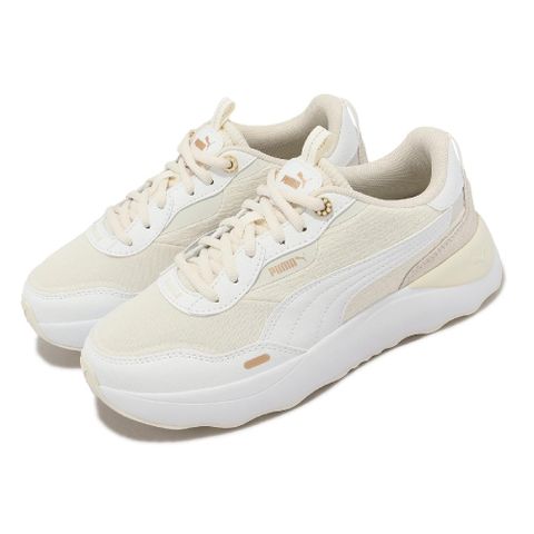 PUMA 彪馬 休閒鞋 Runtamed Platform Romance 女鞋 米白 拼接 麂皮 復古 運動鞋 39336501