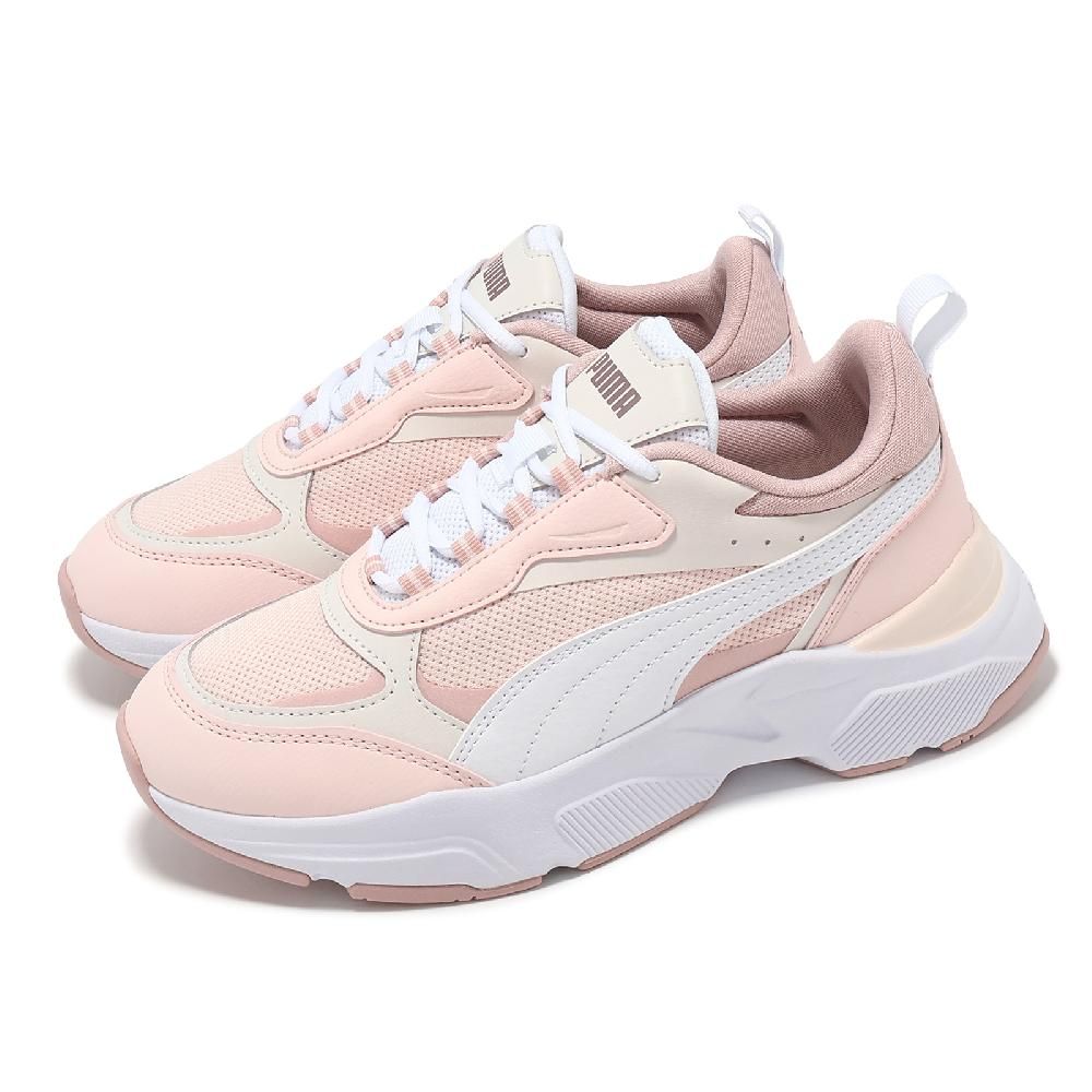 PUMA 彪馬  彪馬 休閒鞋 Cassia 女鞋 粉 白 低筒 拼接 厚底 增高 運動鞋 38464721