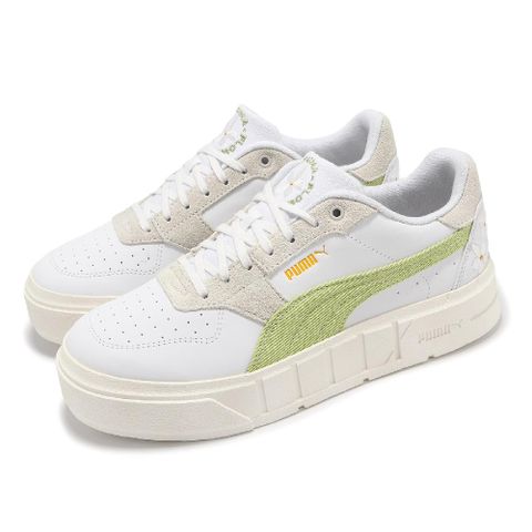 Puma 彪馬 休閒鞋 Cali Court Embroidery W 女鞋 米白 黃 麂皮 厚底 刺繡 39882801
