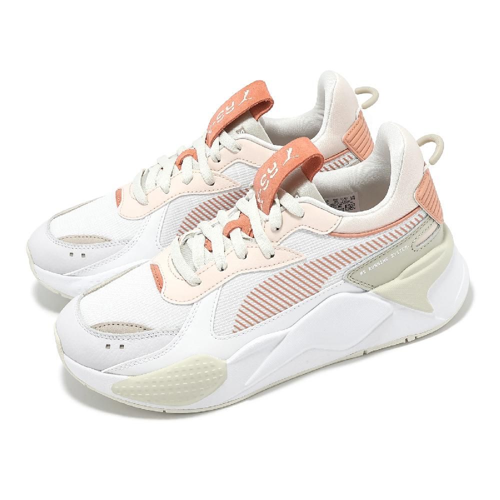 PUMA  彪馬 休閒鞋 RS-X Soft Wns 女鞋 粉白 麂皮 拼接 復古 緩衝 39377206