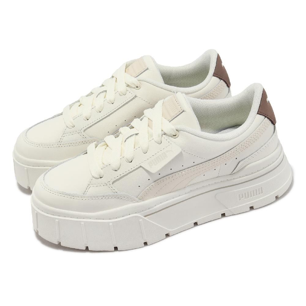 PUMA Puma 彪馬 休閒鞋 Mayze Stack Soft Wns 女鞋 米白 皮革 厚底 增高 復古 39108305