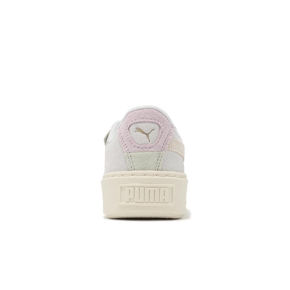 PUMA Puma 彪馬 休閒鞋 Suede Platform Cutout Wns 女鞋 灰 粉 麂皮 大LOGO 微厚底 39723303