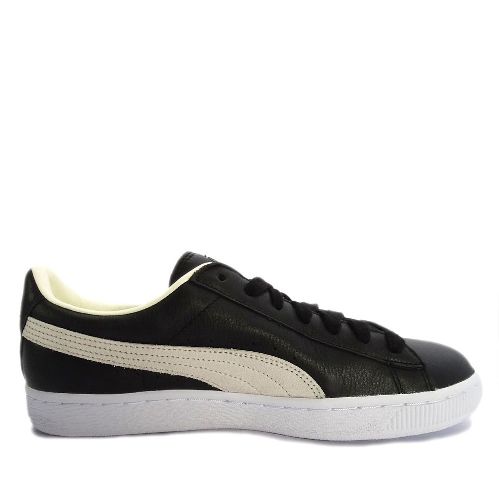 Puma Basket Classic 351912 02 男鞋 運動 休閒 經典 復古 典雅 藍球 皮革 黑米 Pchome 24h購物 3658