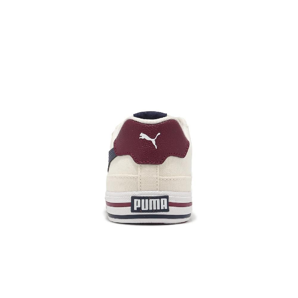 PUMA  彪馬 休閒鞋 Court Classic VULC FS V PS 中童 米白 紅 魔鬼氈 小朋友 運動鞋 39656001