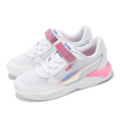 PUMA 彪馬 休閒鞋 X-Ray Speed Lite Deep AC+PS 中童 白 粉 小朋友 魔鬼氈 運動鞋 39656701