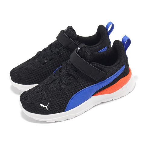 PUMA 彪馬 慢跑鞋 Anzarun Lite AC+PS 中童 黑藍 魔鬼氈 緩衝 小朋友 運動鞋 37200938