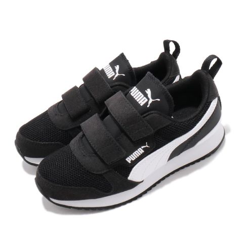 PUMA Puma 彪馬 童鞋 R78 V PS 中童 黑 白 魔鬼氈 小朋友 運動鞋 37361701