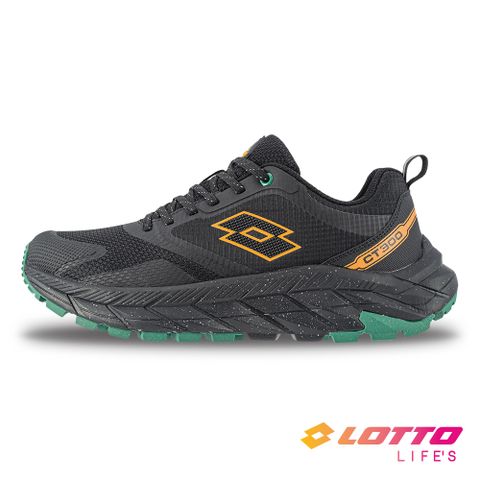 【LOTTO 義大利】男 CT300防潑水戶外健行鞋(黑/森林綠)
