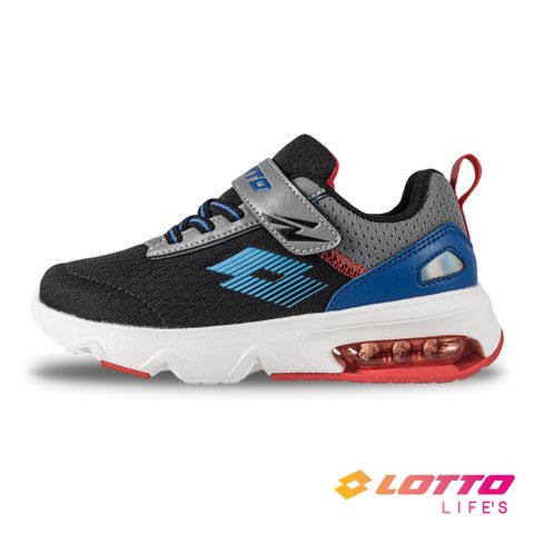 【LOTTO 義大利】童鞋 ARIA LITE 氣墊跑鞋(灰藍紅)
