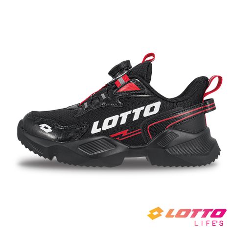 【LOTTO 義大利】童鞋 METEOR RIDE 輕量跑鞋(黑)