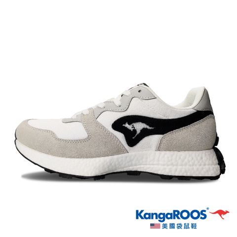 【KangaROOS 美國袋鼠鞋】男 AUSSIE EVO 科技運動鞋(白/灰-KM21211)