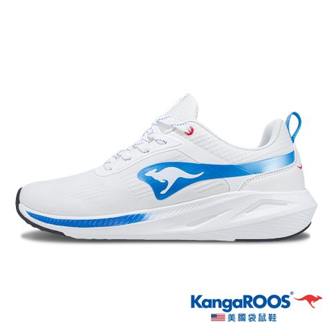 KangaROOS 美國袋鼠鞋 男鞋 RUN BREEZY 超輕量跑鞋 輕質透氣 貼合腳型(白/藍-KM41106)