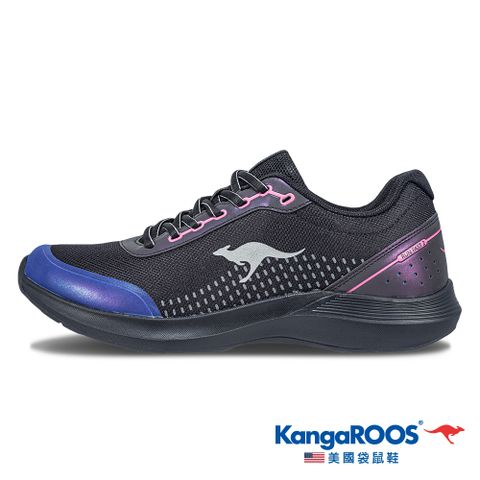 KangaROOS 美國袋鼠鞋 男鞋 RUN FLOW 2 超輕量跑鞋 透氣反光緩震 (黑/炫光-KM41590)