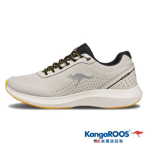 KangaROOS 美國袋鼠鞋 男鞋 RUN FLOW 2 超輕量跑鞋 透氣反光緩震 (米-KM41599)