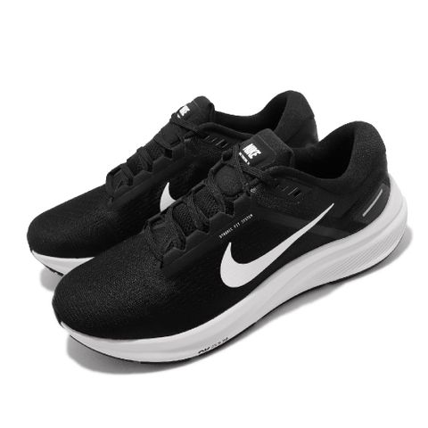 Nike 慢跑鞋 Zoom Structure 24 男鞋 氣墊 舒適 避震 路跑 健身 運動 黑 白 DA8535-001 DA8535-001