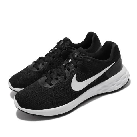 Nike 慢跑鞋 Revolution 6 NN 運動 男鞋 輕量 透氣 舒適 避震 路跑 健身 黑 白 DC3728-003