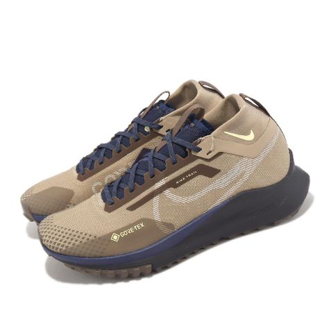 Nike 越野跑鞋 React PEG Trail 4 GTX SU 男鞋 防水 棕 深藍 反光 襪套 運動鞋 FD5841-200